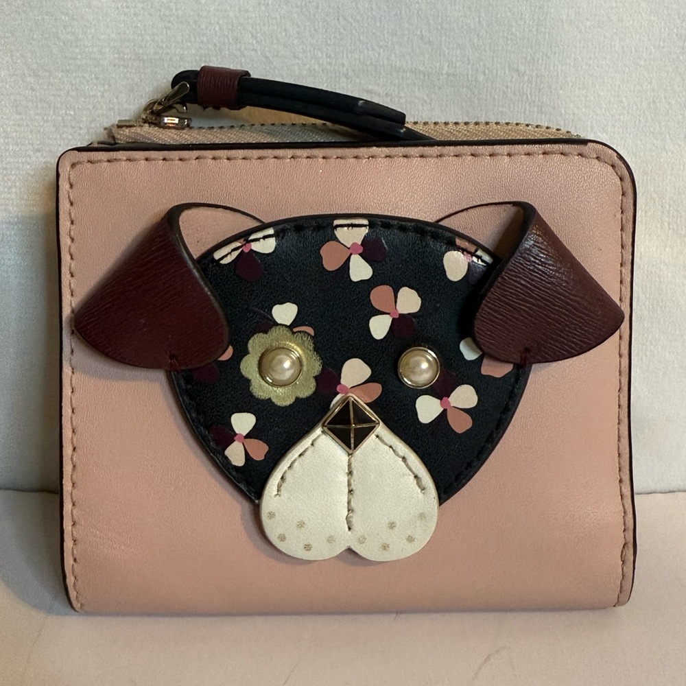 Kate Spade Novelty Floral pup wallet